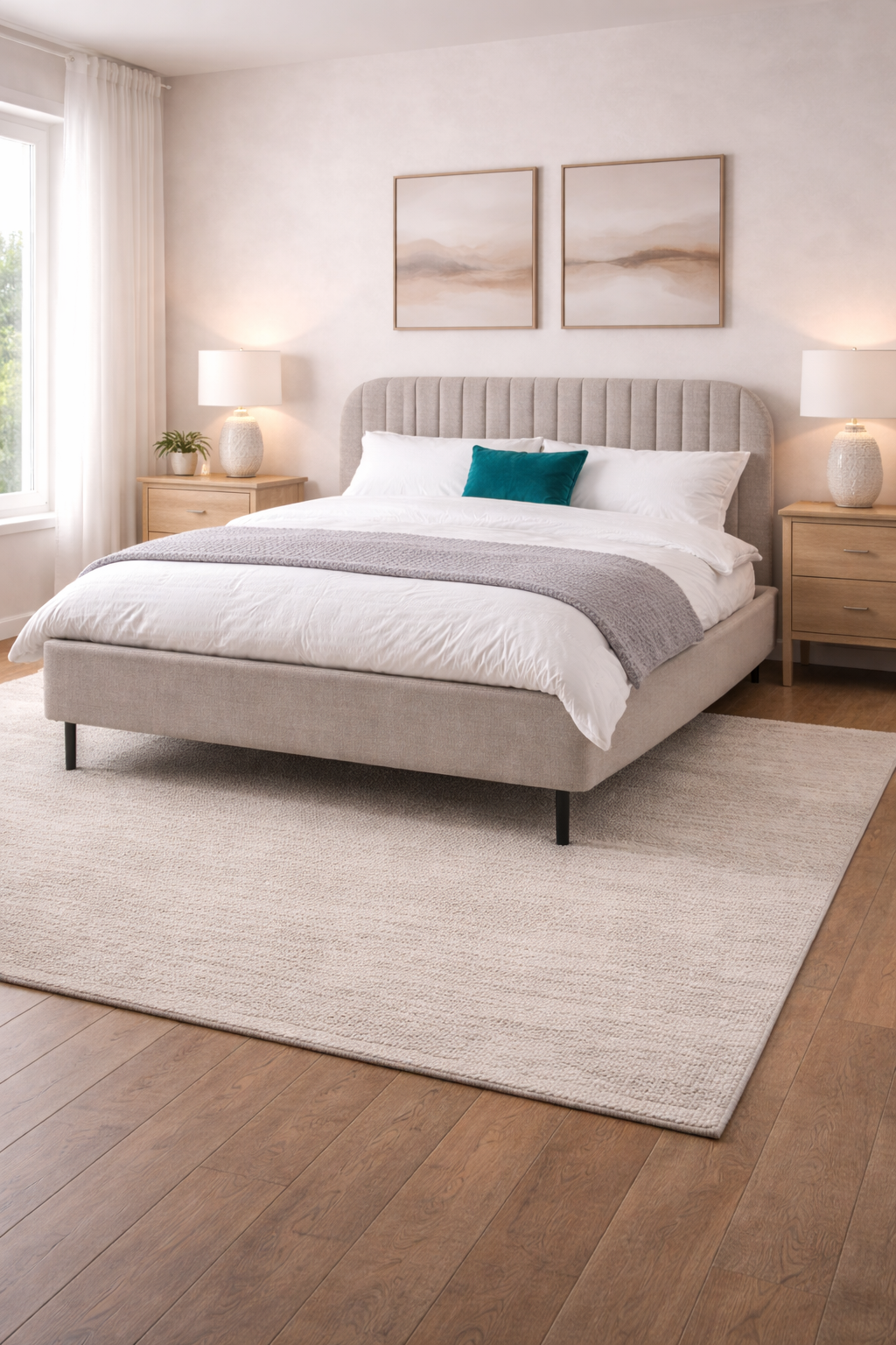 ARGOS HOME FULFORD SMALL DOUBLE FABRIC BED FRAME